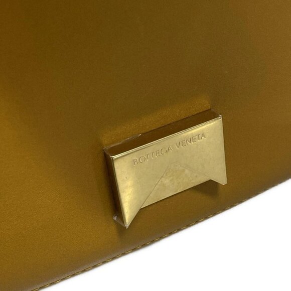 Auth BOTTEGA VENETA Mount Small - Dark yellow Leather Handbag - Picture 14 of 16